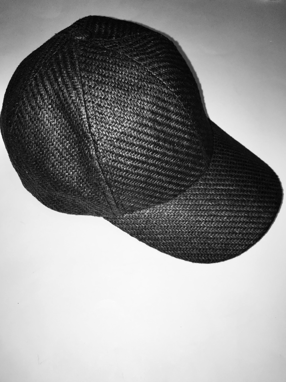 Illuma NWOT Black Paper Straw Baseball Cap Hat Velcro Adjustable Beach Sun Visor